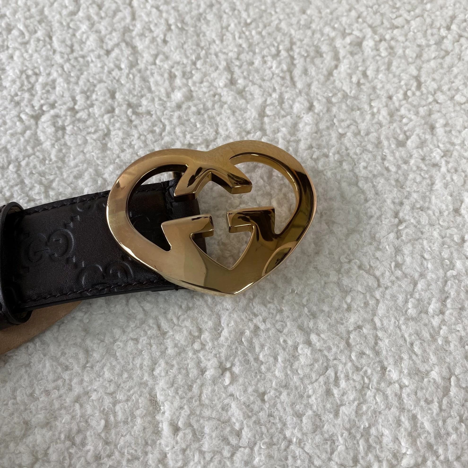Gucci Gucci Heart Metal Buckle Full Logo Belt Size ONE SIZE - 4 Thumbnail