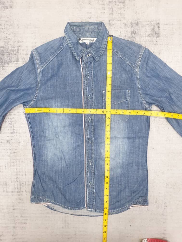 Japanese Brand Simplicite plus salvedge design chambray shirt Size US M / EU 48-50 / 2 - 4 Thumbnail