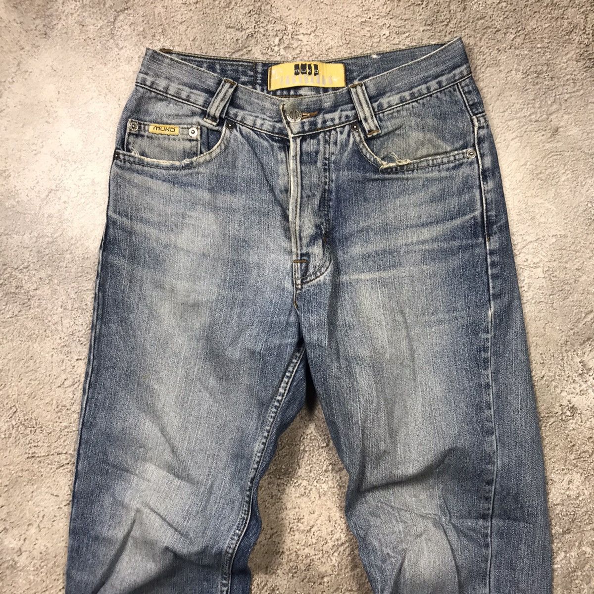 Vintage Vintage Y2K Baggy Distressed Flared Jeans Grunge Logo 26 Size 26" / US 2 / IT 38 - 2 Thumbnail