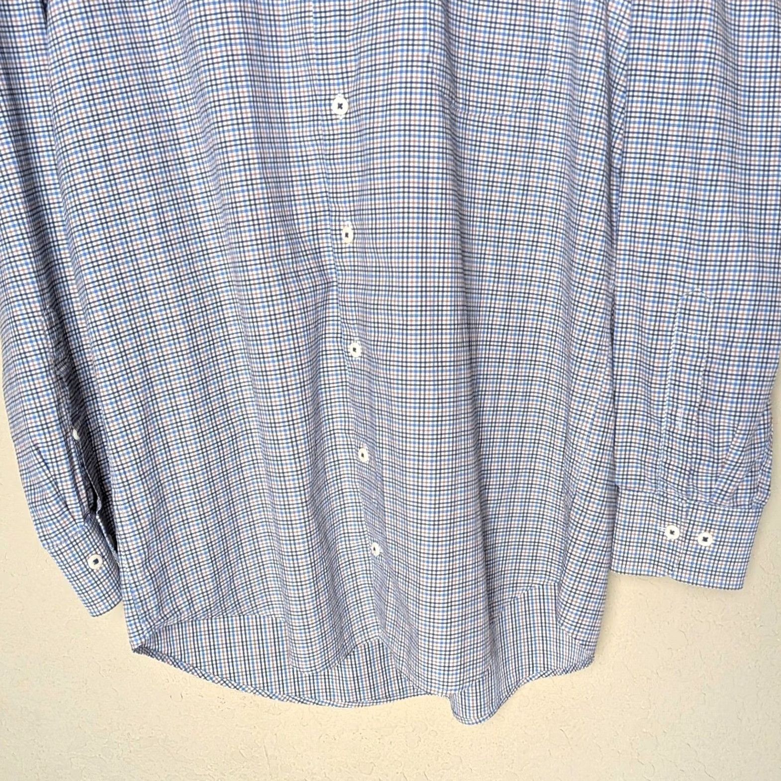 Peter Millar Peter Millar Shirt Size L Blue Rust Cotton Check Button-Up Mens Size US L / EU 52-54 / 3 - 4 Thumbnail