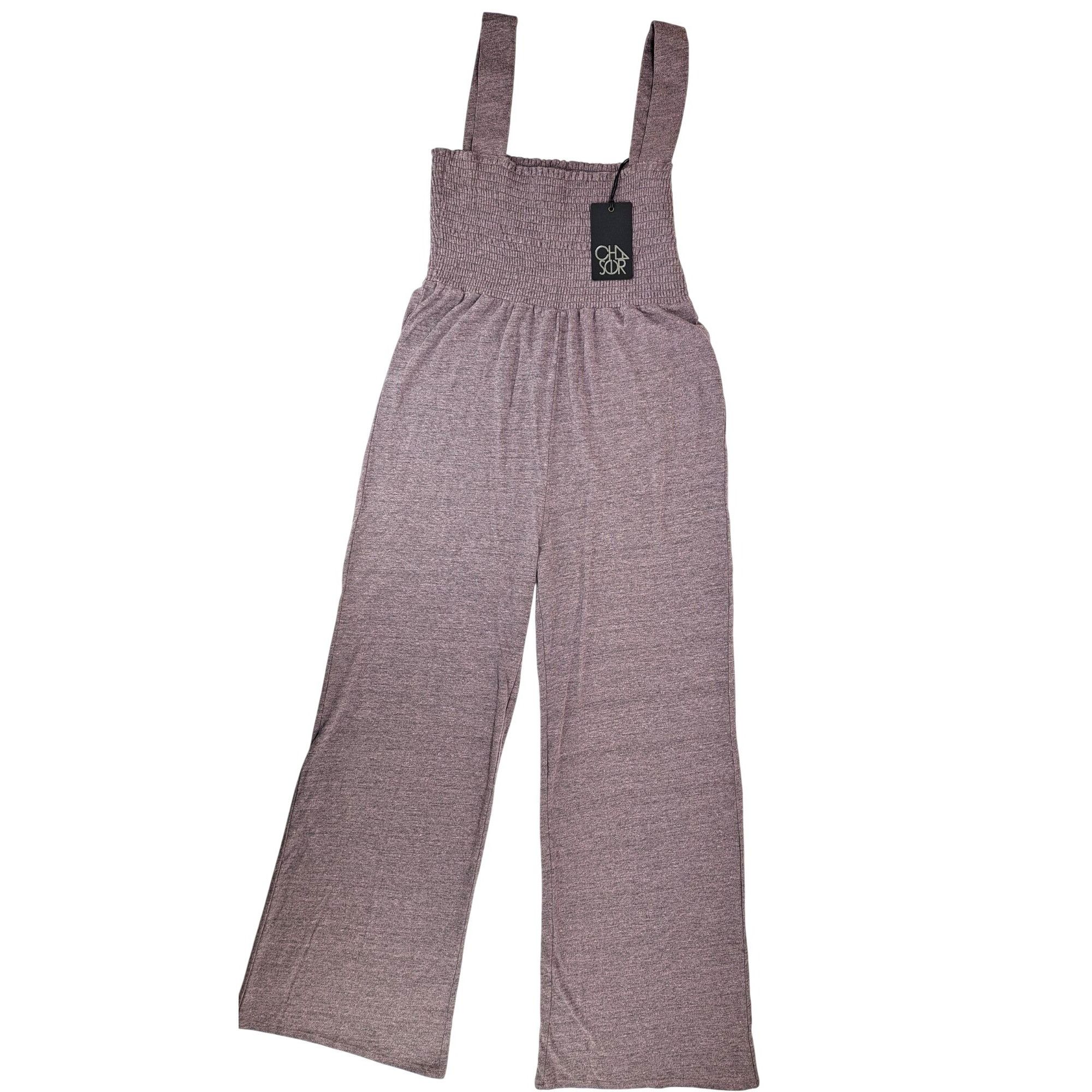 Chaser Brand Chaser Women Smocked Wide-Leg Jumpsuit Stretchy Straps Soft Size S / US 4 / IT 40 - 1 Thumbnail