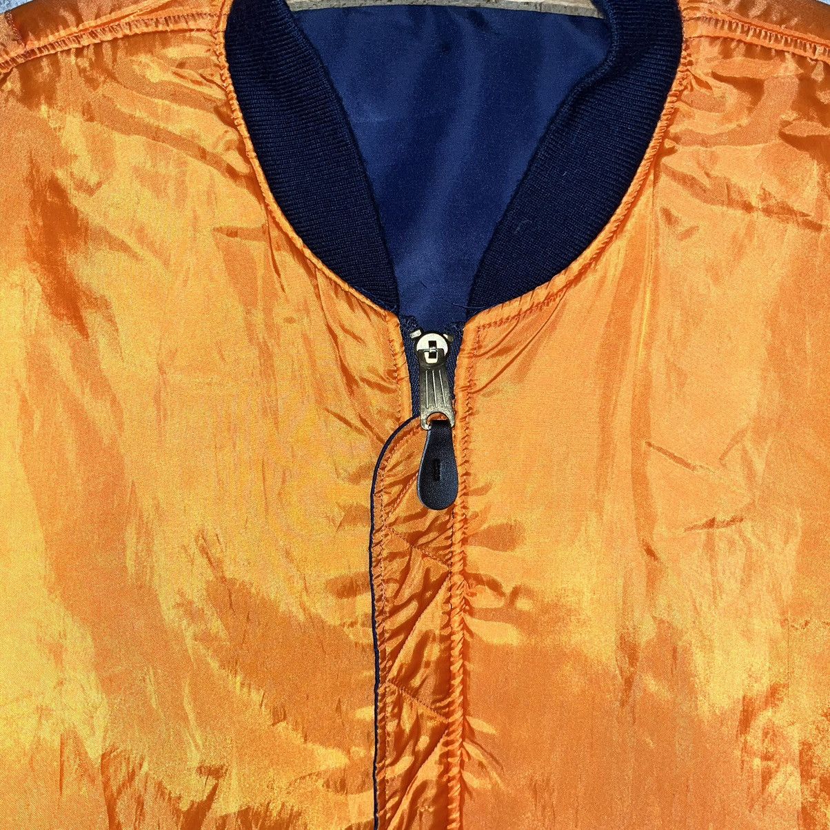 Alpha Industries 90s Korean Reversible Baggy Navy Bomber Winter Jacket Vtg Size US XL / EU 56 / 4 - 17 Thumbnail