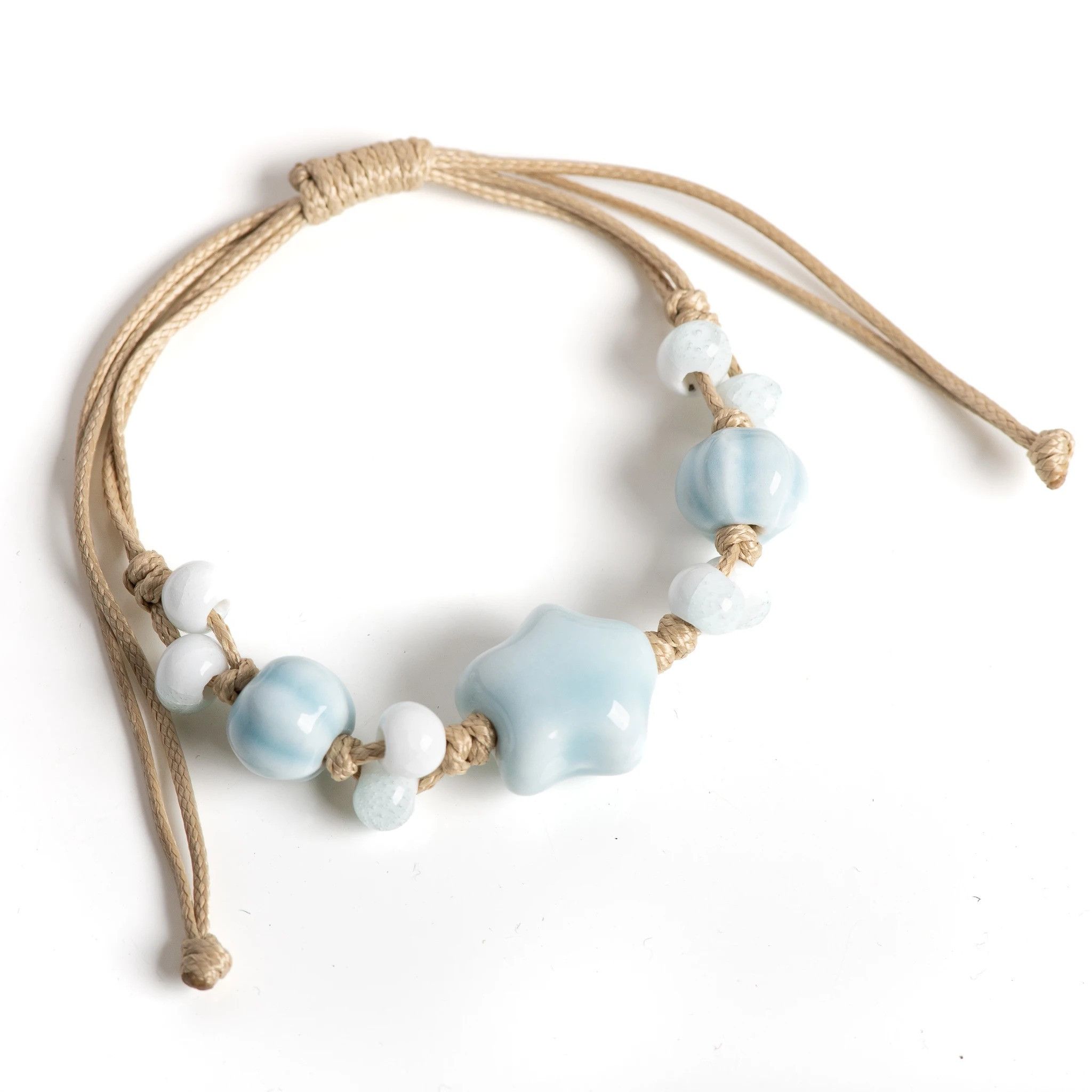 Handmade Star Ceramic Bracelet Handmade Jewelry Gift For Her Size ONE SIZE - 3 Thumbnail
