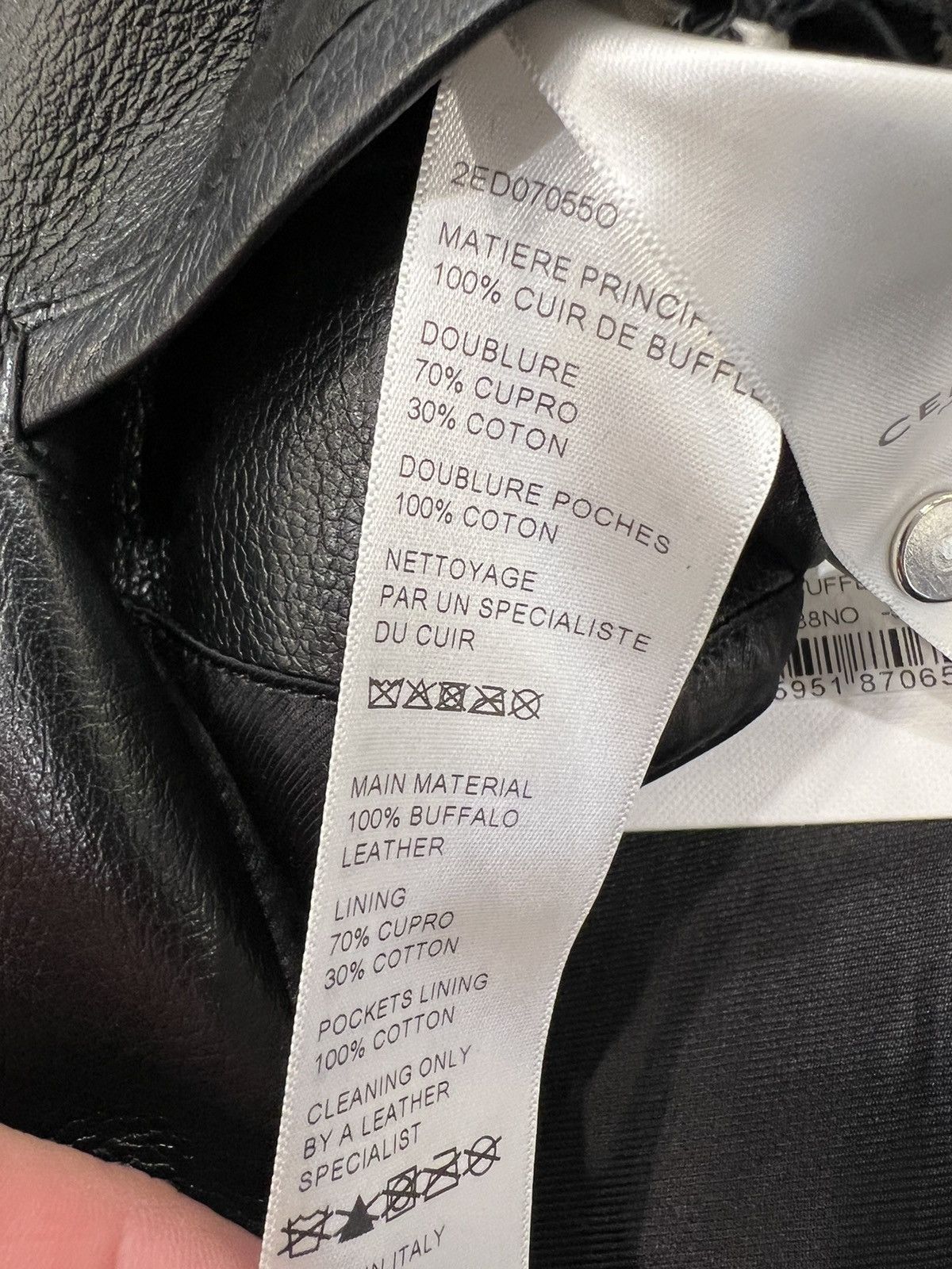 Celine × Hedi Slimane Mens runway leather belted jacket 50 $7999 Size US M / EU 48-50 / 2 - 4 Thumbnail