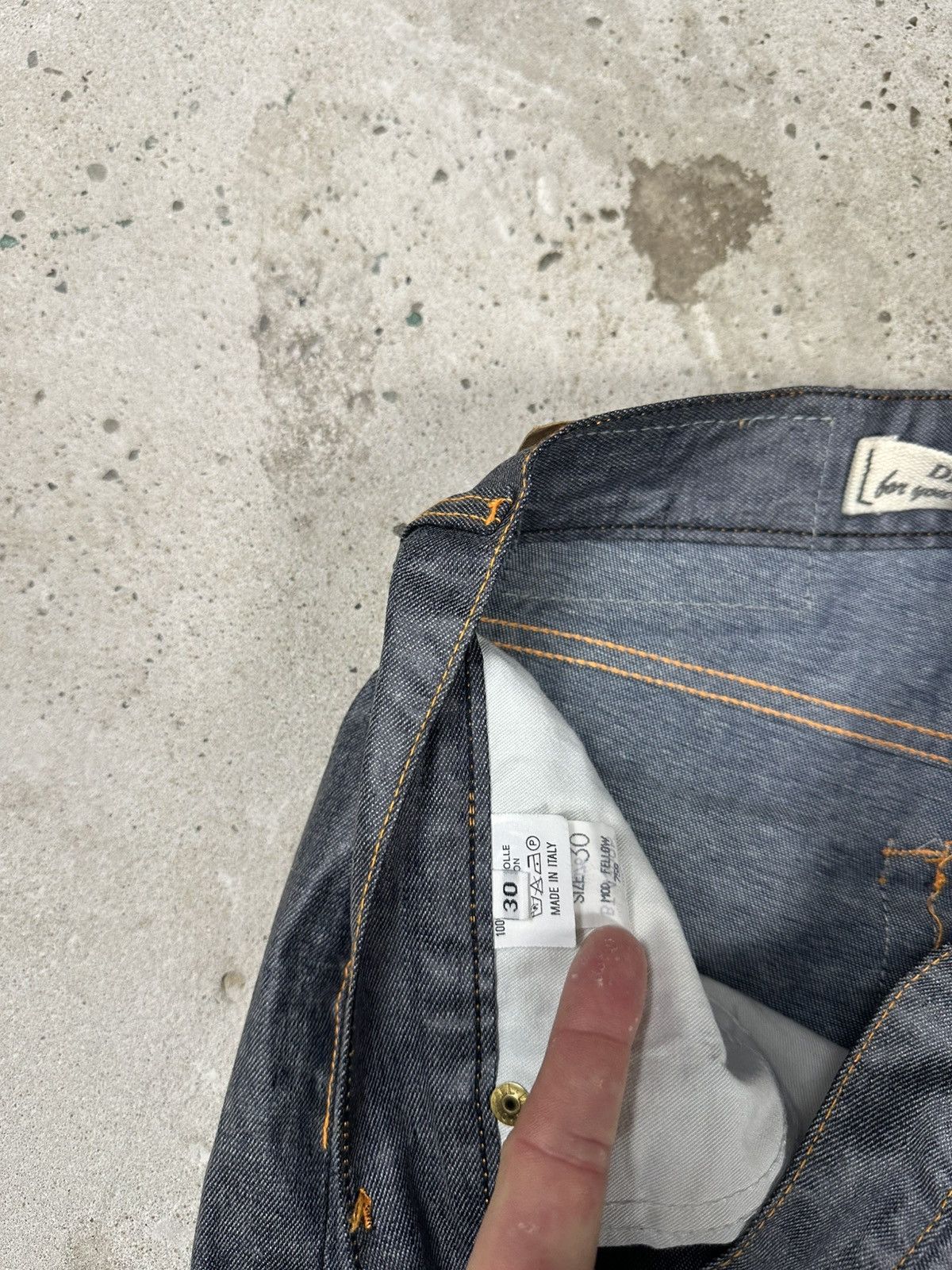 Diesel × Vintage Vintage Y2K Diesel Waxed Fellow Denim Pants Jeans Size US 30 / EU 46 - 10 Thumbnail