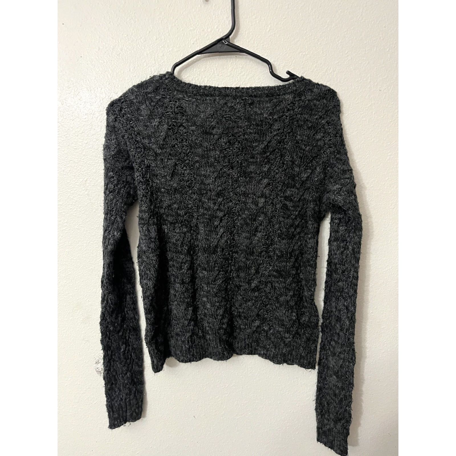 Aeropostale Aeropostale Sweater Women Small Loose Knit Dark Gray Long Sleeve Pullover Casual Fall Winter Regular Knit 100% Acrylic Size S / US 4 / IT 40 - 2 Thumbnail