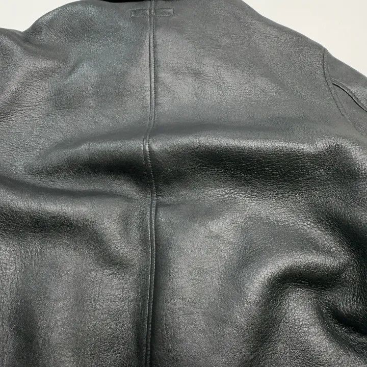 Balenciaga Balenciaga Men's Black Leather Oversized Jacket 0079-2507 Size US L / EU 52-54 / 3 - 7 Thumbnail