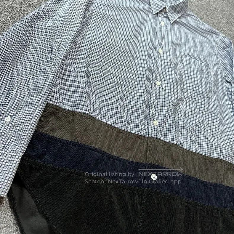 Comme des Garcons CDG Homme Check Contrast Corduroy Shirt. Size US S / EU 44-46 / 1 - 3 Thumbnail