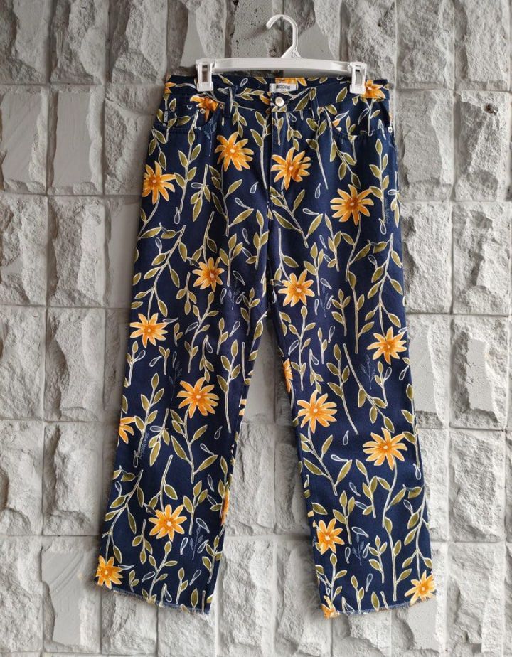 Moschino × Vintage Moschino floral pants Size 29" - 2 Thumbnail