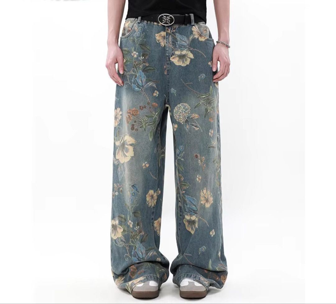 Bloom Flora Printed Baggy jeans