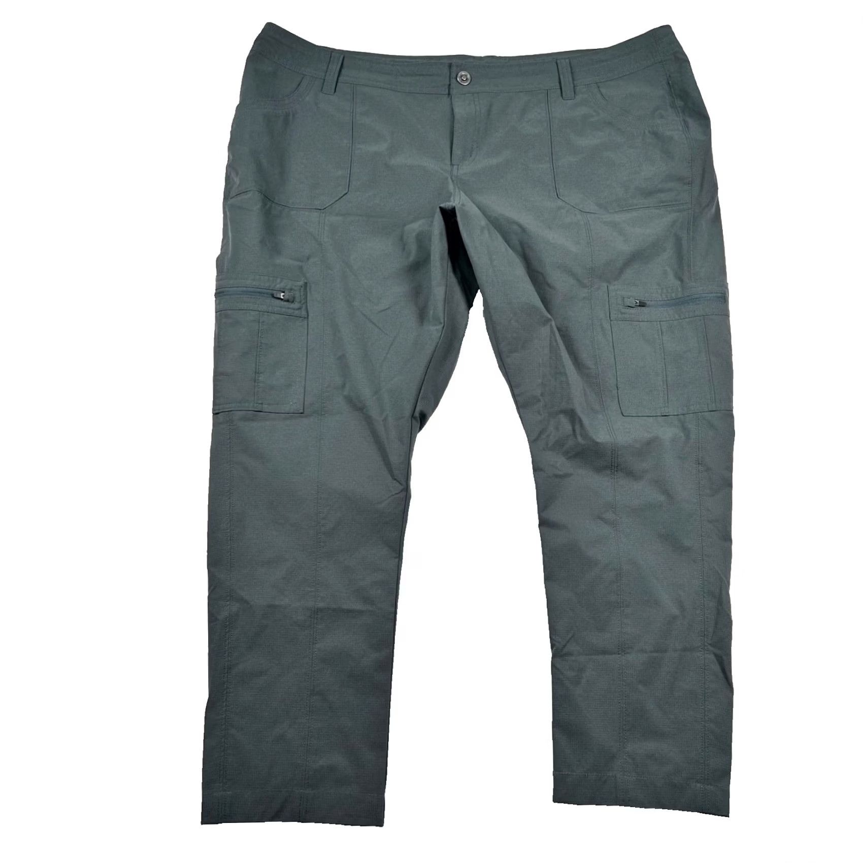Vintage Kuhl Pants Womens 22w Skinny Cargo Hiking Outdoor Performance Gray Ripstop Flat Front Microfiber Pockets Quick Dry Nature Snap Zip Mens Size 40" / US 18 - 2 Thumbnail