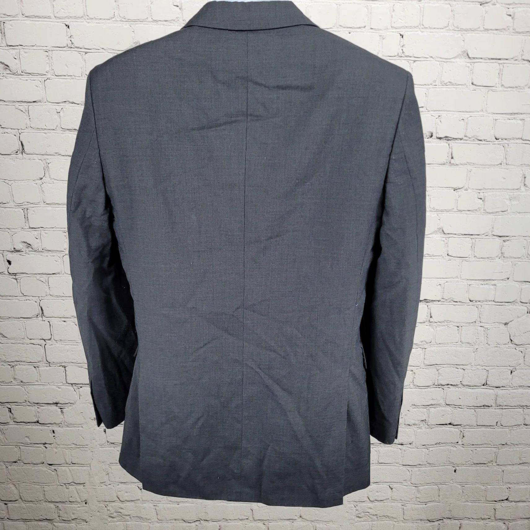 Vintage VINTAGE Wilke Rodriguez Blue Wool Blend 2 Button Vented Notch Blazer Sport Coat 36R Mens Blazer Size 36R - 2 Thumbnail