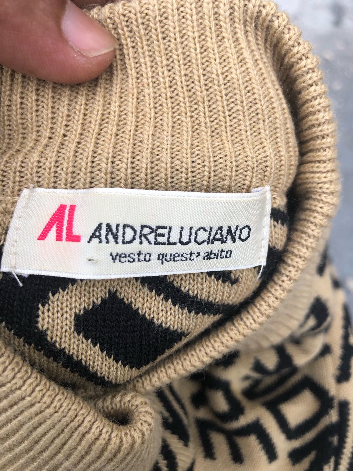 Andreluciano × Japanese Brand 🔥Mega Rare Andreluciano Monogram Knit Sweatshirt 🔥 Size S / US 4 / IT 40 - 3 Thumbnail