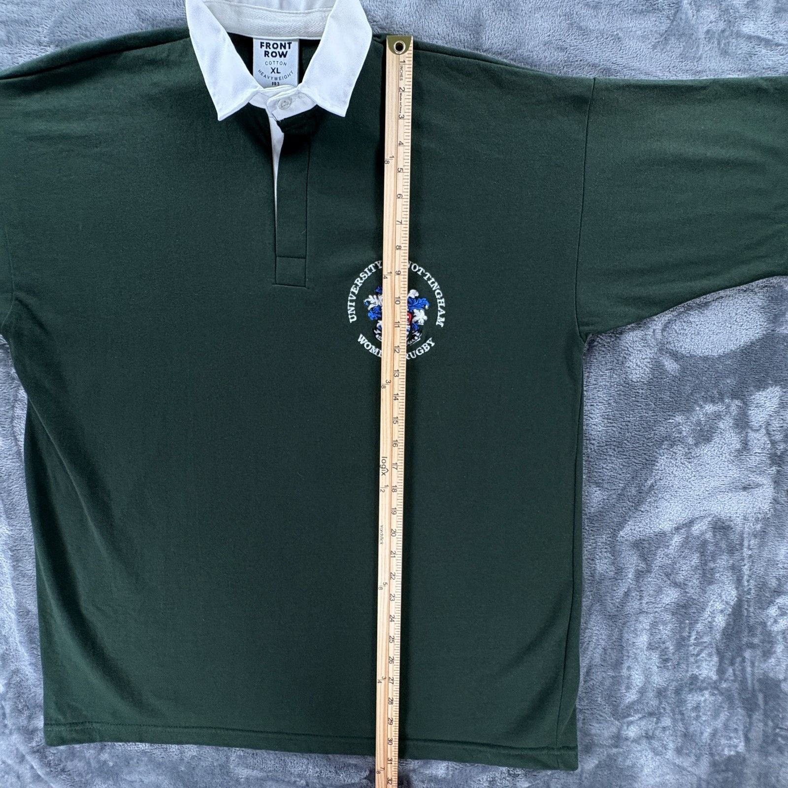 Other Univ of Nottingham Rugby Shirt XL Unisex Front Row Green Cot Size US XL / EU 56 / 4 - 5 Thumbnail