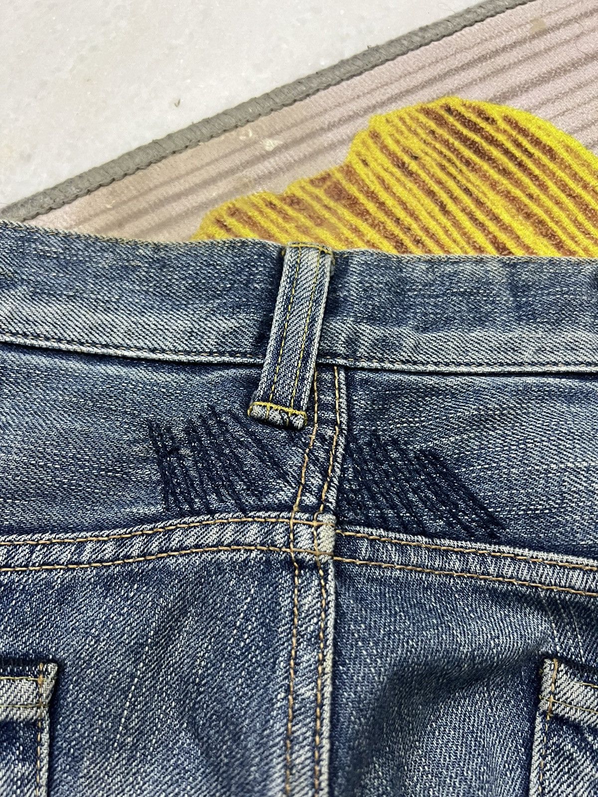 Edwin × Japanese Brand VINTAGE EDWIN HALF SELVEDGE DISTRESSED JEANS Size US 34 / EU 50 - 12 Thumbnail