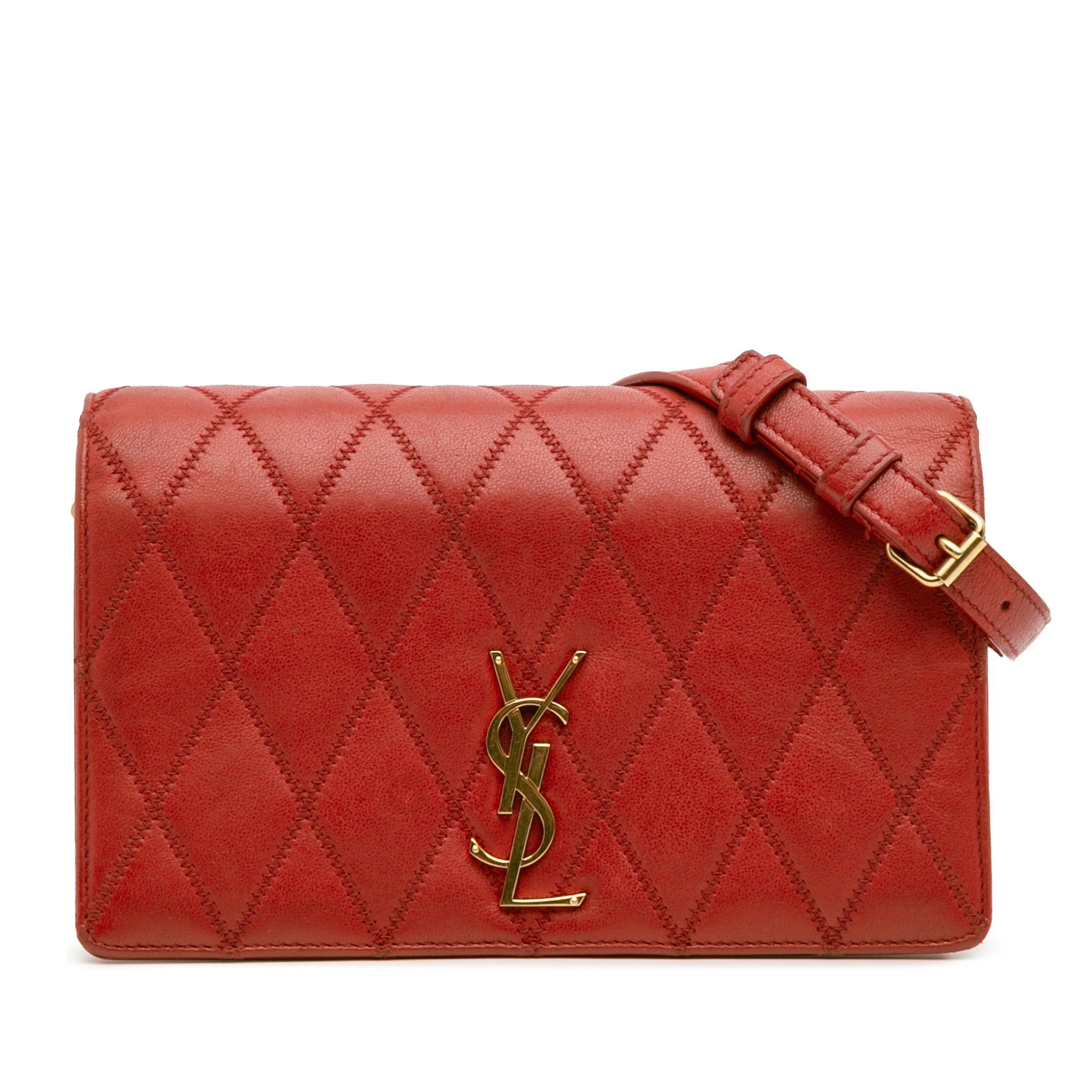 Saint Laurent Paris Diamond Quilted Lambskin Angie Chain Bag Size ONE SIZE - 1 Thumbnail