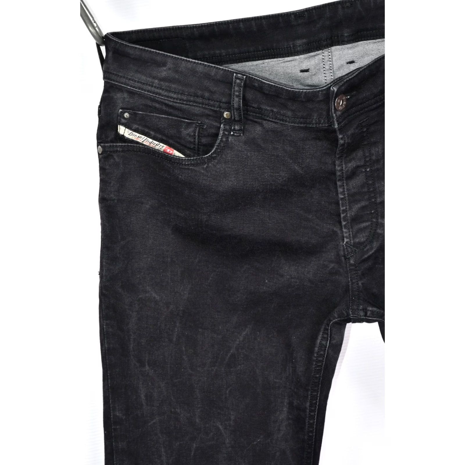 Diesel Diesel Troxer 0R84A Stretch Slim-Skinny Jeans Men W36 L32 Black Size W36/L32 Vintage No Pattern Solid 5-Pocket Design Casual Denim Size US 36 / EU 52 - 2 Thumbnail
