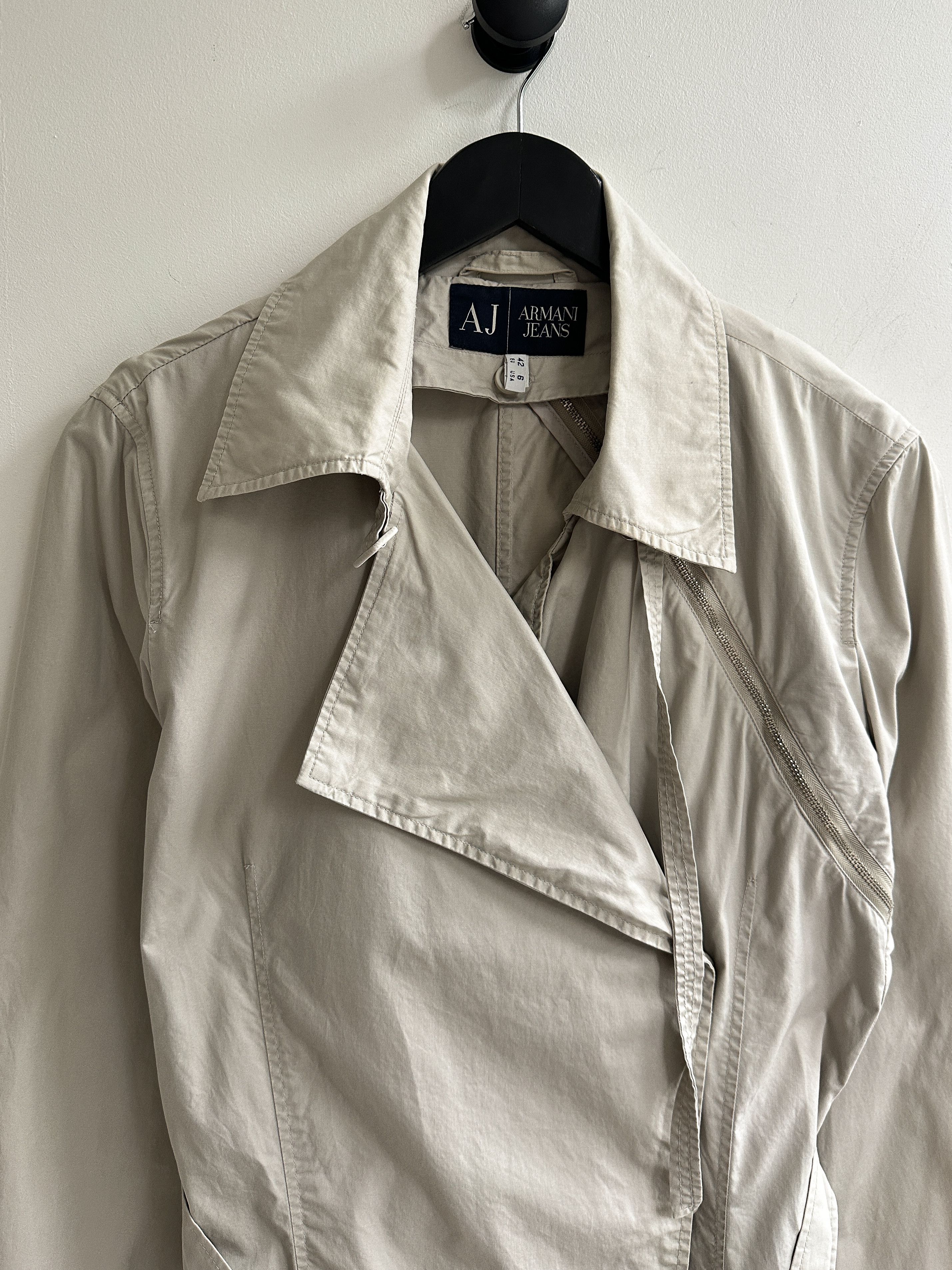 Armani Armani Jeans Beige Trench Coat Jacket Size M / US 6-8 / IT 42-44 - 4 Thumbnail