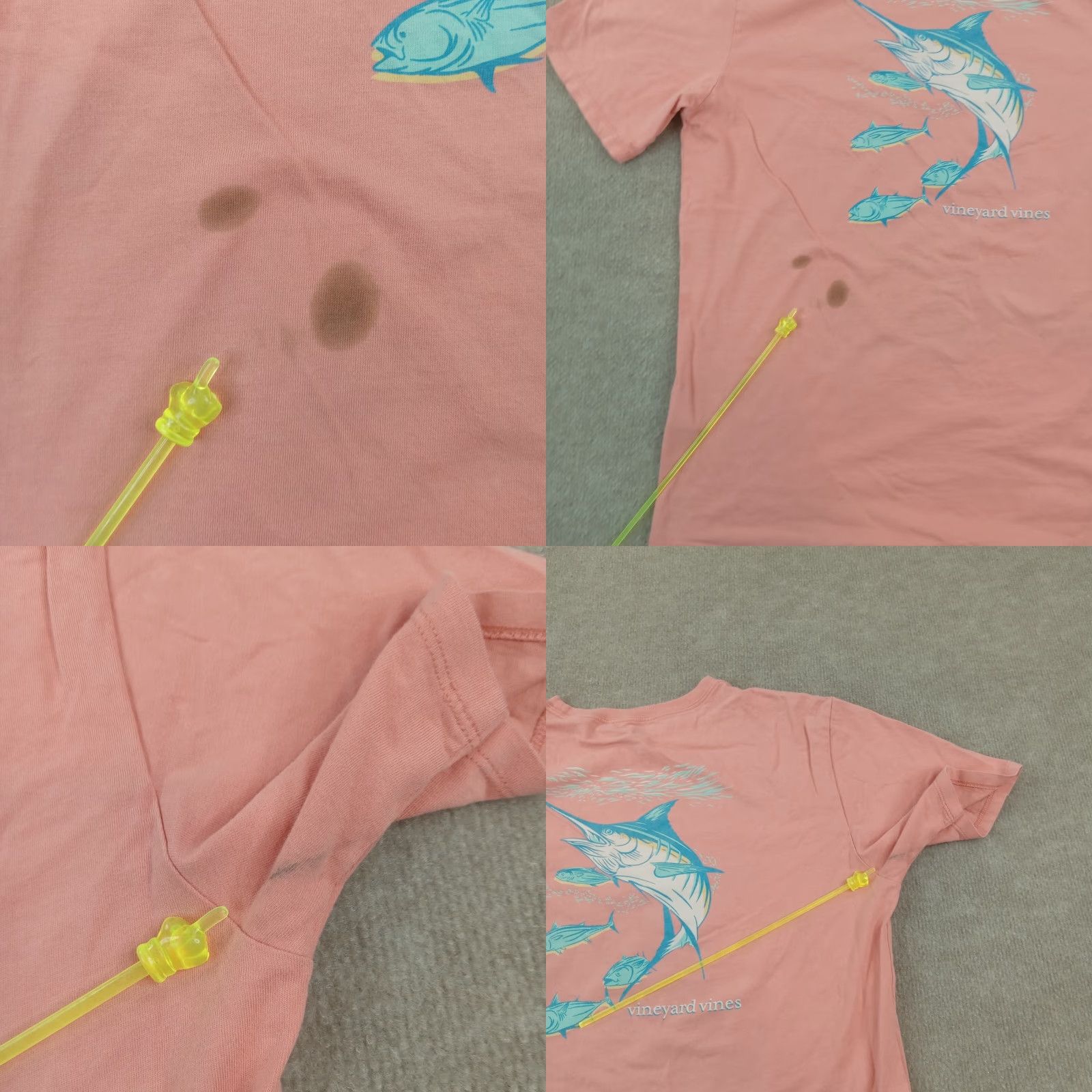 Vineyard Vines Vineyard Vines T-shirt Mens Medium Pink Crew Neck Pocket Fish Preppy Casual Size US M / EU 48-50 / 2 - 8 Thumbnail
