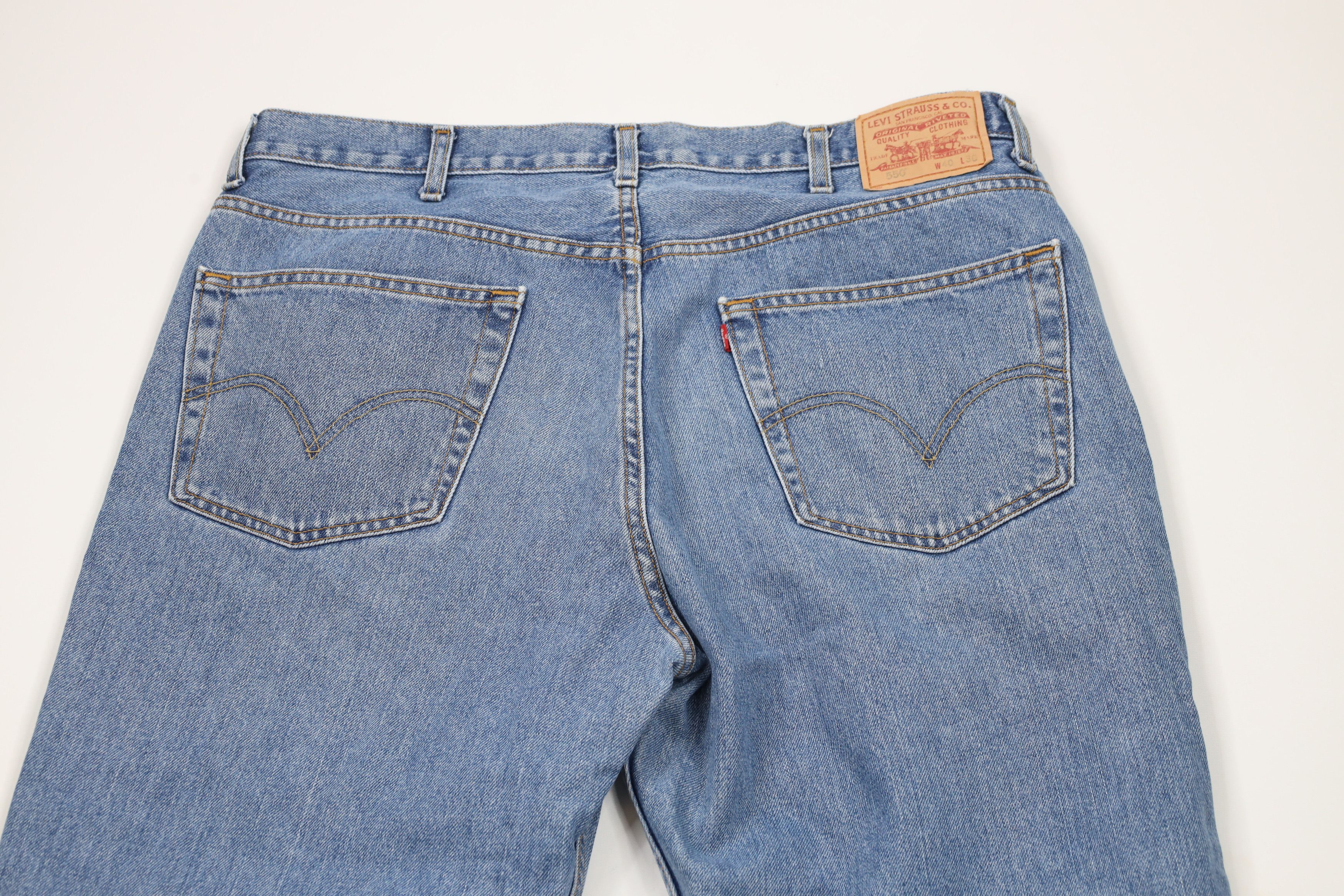 Levi's × Vintage Vintage Y2K Levis 550 Baggy Fit Denim Jeans Blue Cotton Size US 40 / EU 56 - 12 Thumbnail