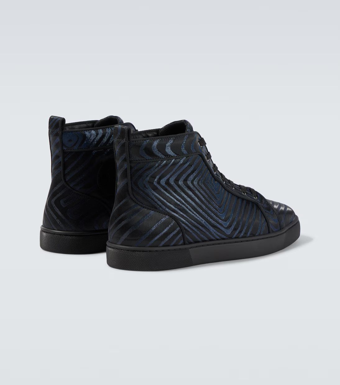 Christian Louboutin os11x0126 Louis High-Top Sneakers in Black/Blue Size US 8 / EU 41 - 6 Thumbnail
