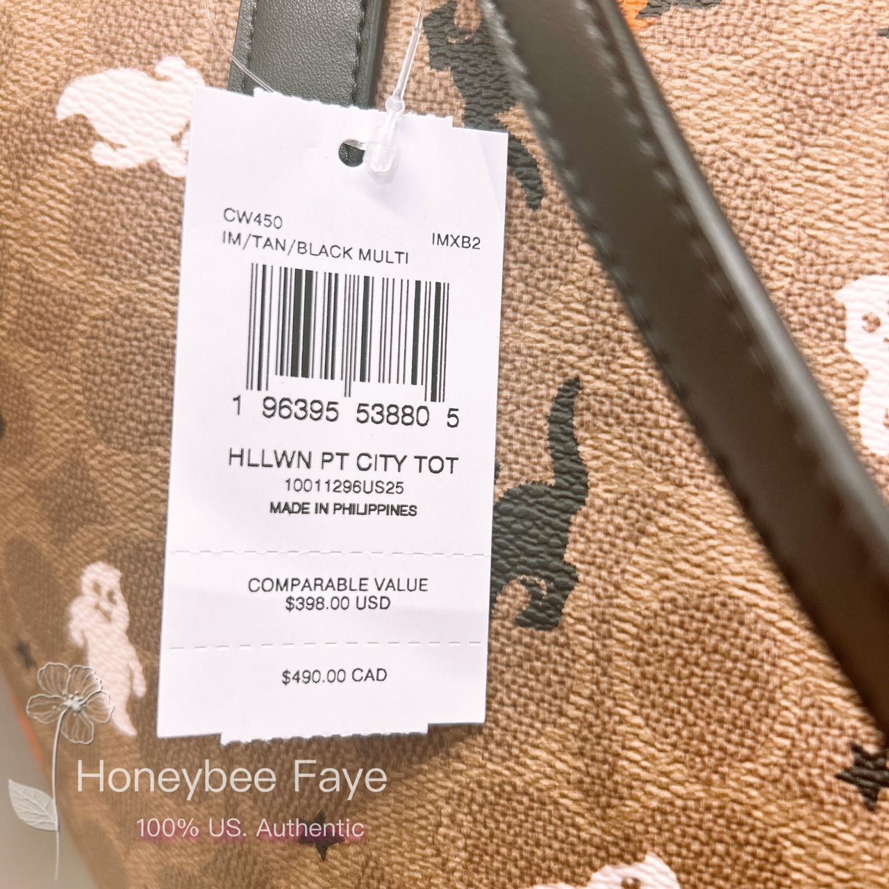 Coach City Tote In Signature Canvas With Halloween Print CW450 Size ONE SIZE - 6 Thumbnail