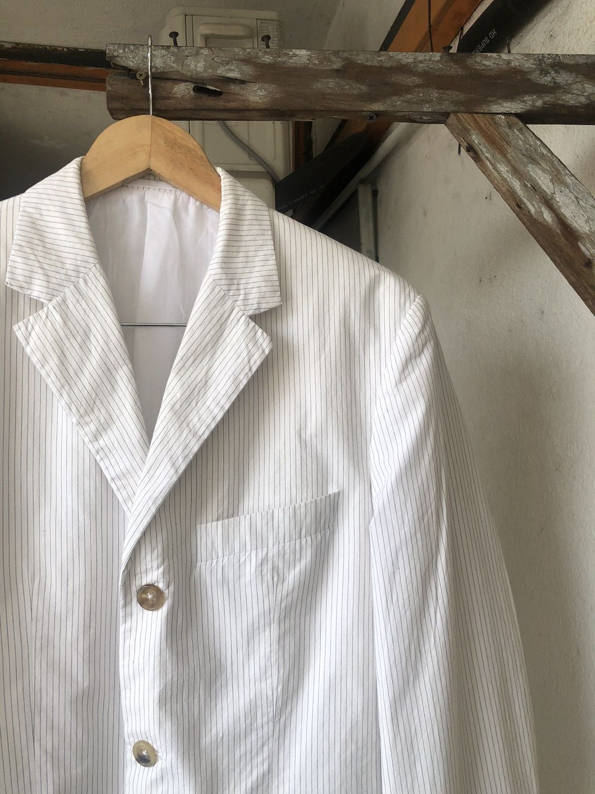Jil Sander Jil Sander Marisa s Stripe Single Breasted Blazer Size US M / EU 48-50 / 2 - 6 Thumbnail