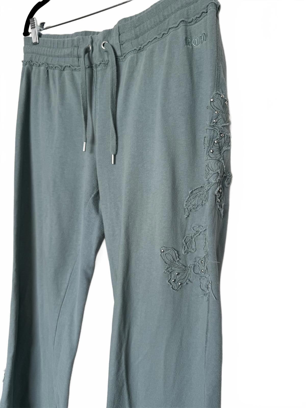 Designer Y2K BCBG Embroidered Flare Leg Pants Size 40" / US 18 - 3 Thumbnail