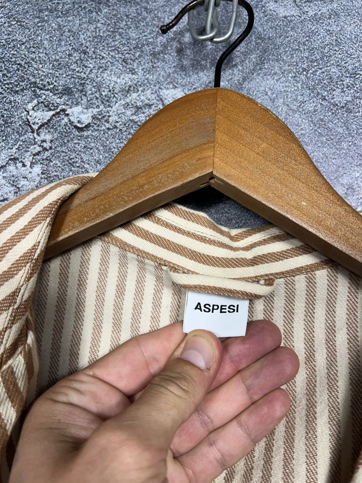 Aspesi Aspesi One Button Striped Cotton Blazer Jacket Size US M / EU 48-50 / 2 - 7 Thumbnail
