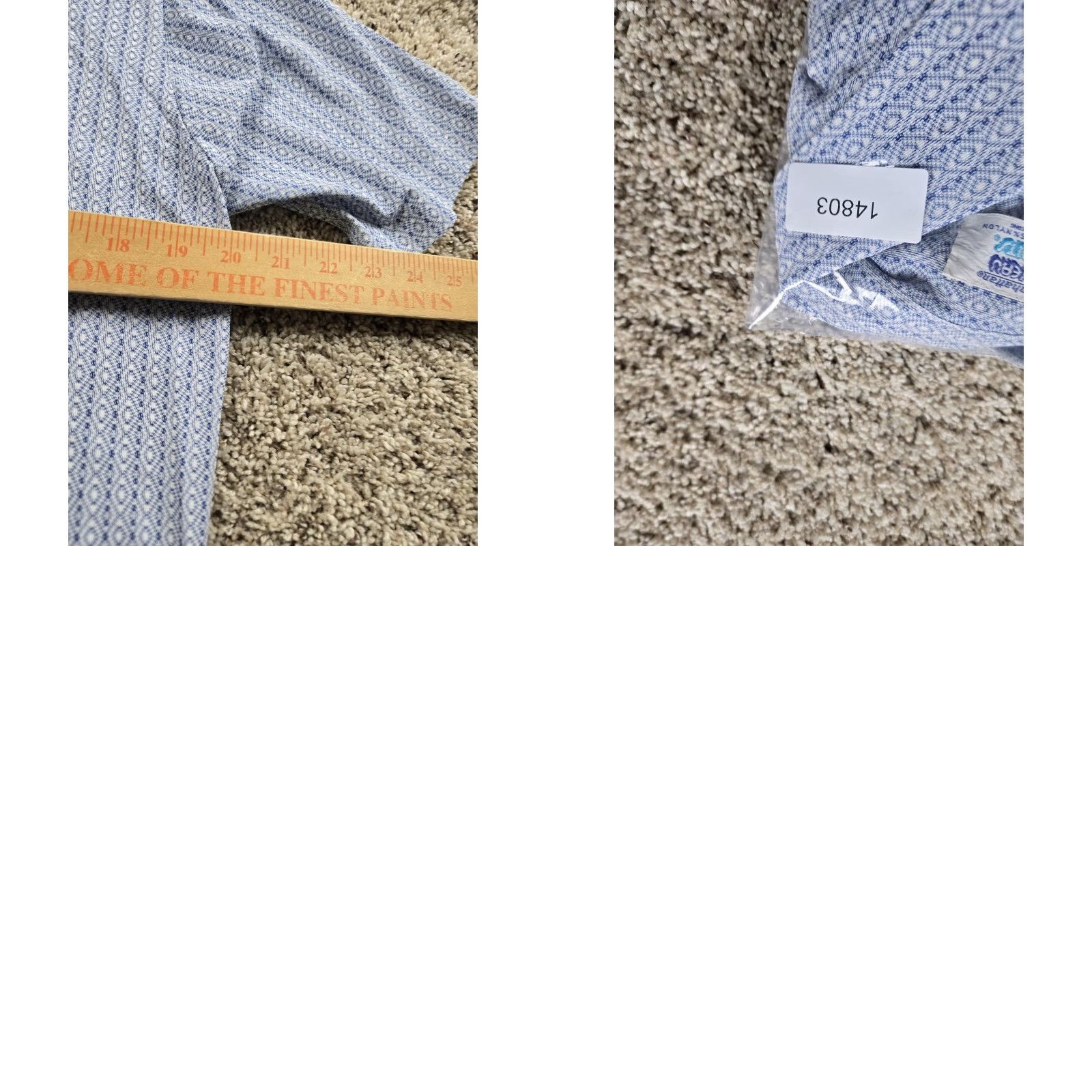 Vintage VINTAGE Manhattan Shirt Mens M Blue Geometric Pattern 70s Button-Up Short Sleeve Collared Size US M / EU 48-50 / 2 - 8 Thumbnail