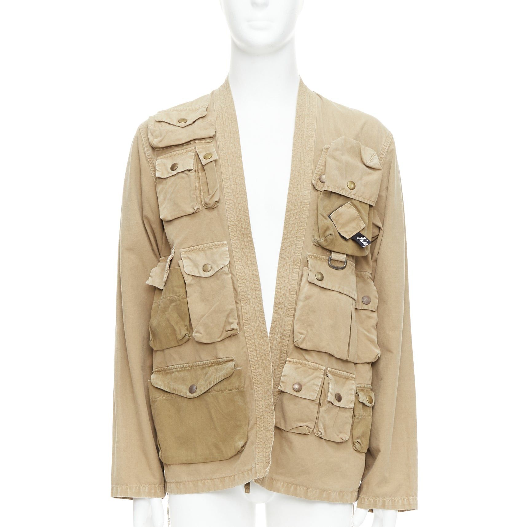 Kapital KAPITAL 2022 beige cotton multi cargo pocket kimono jacket JP4 XL Size US XL / EU 56 / 4 - 1 Thumbnail