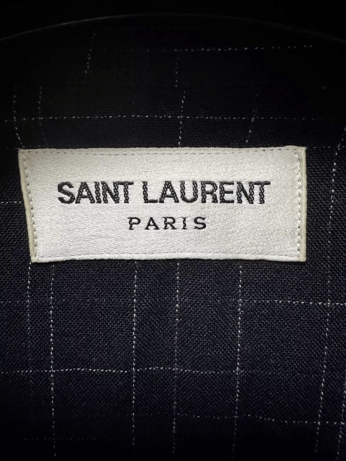 Saint Laurent Paris Sz 39 Saint Laurent Paris by Hedi 14AW Pattern Shirt-2508 Size US M / EU 48-50 / 2 - 6 Thumbnail