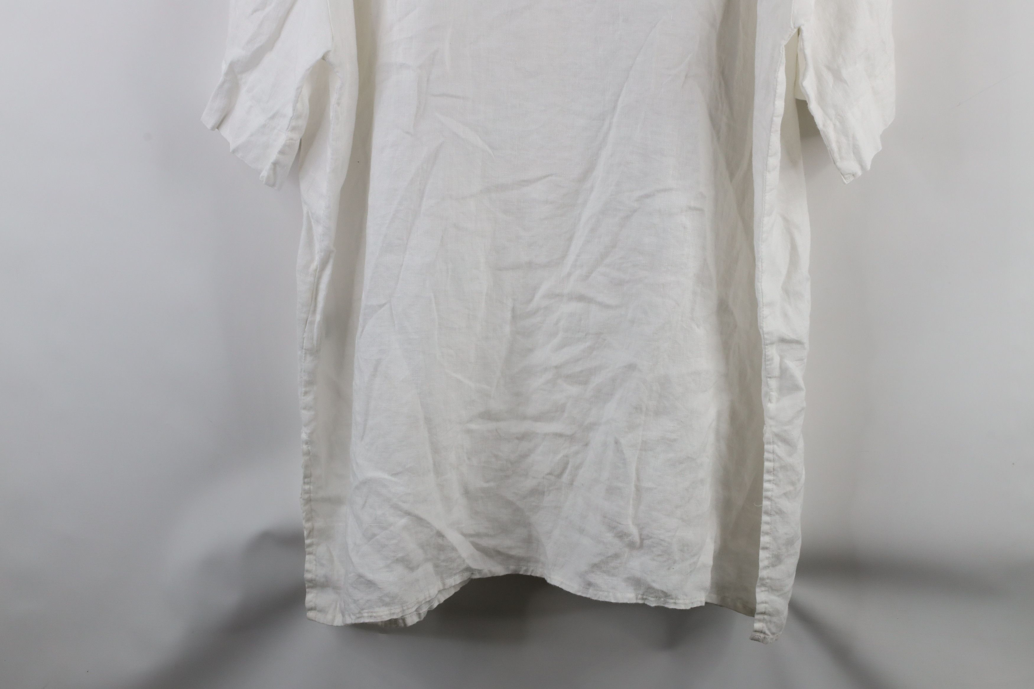 Eddie Bauer × Vintage Vintage 90s Eddie Bauer Linen Baggy Button Shirt White Size L / US 10 / IT 46 - 8 Thumbnail