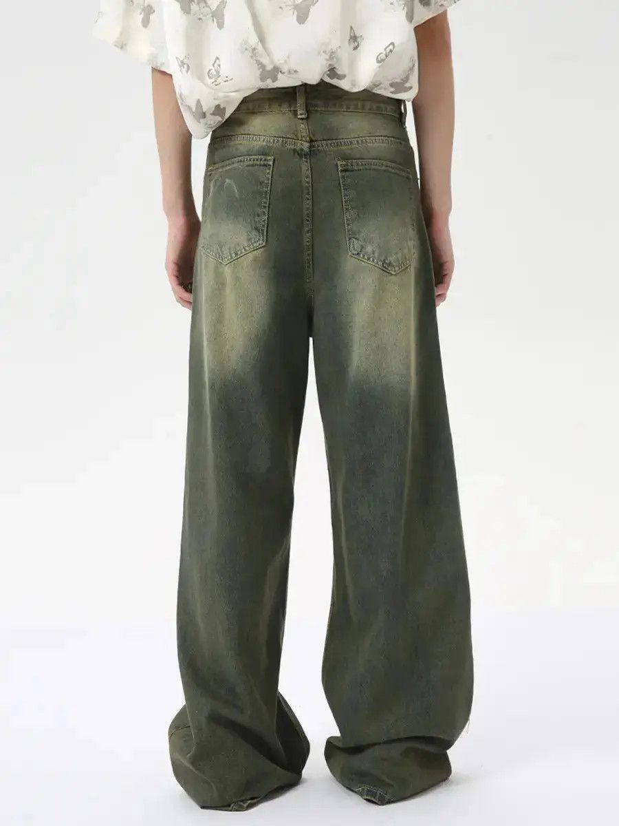 Japanese Brand Retro high street wide leg straight leg jeans Size US 32 / EU 48 - 3 Thumbnail