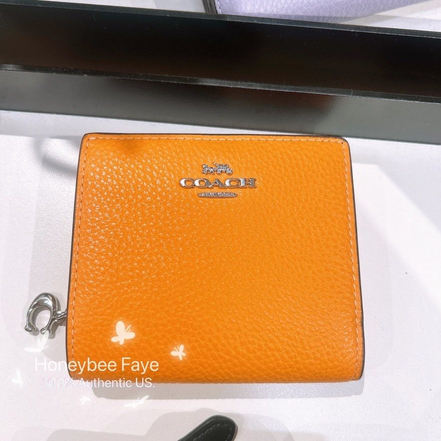 Coach Snap Wallet Bright Mandarin C2862 Size ONE SIZE - 1 Thumbnail