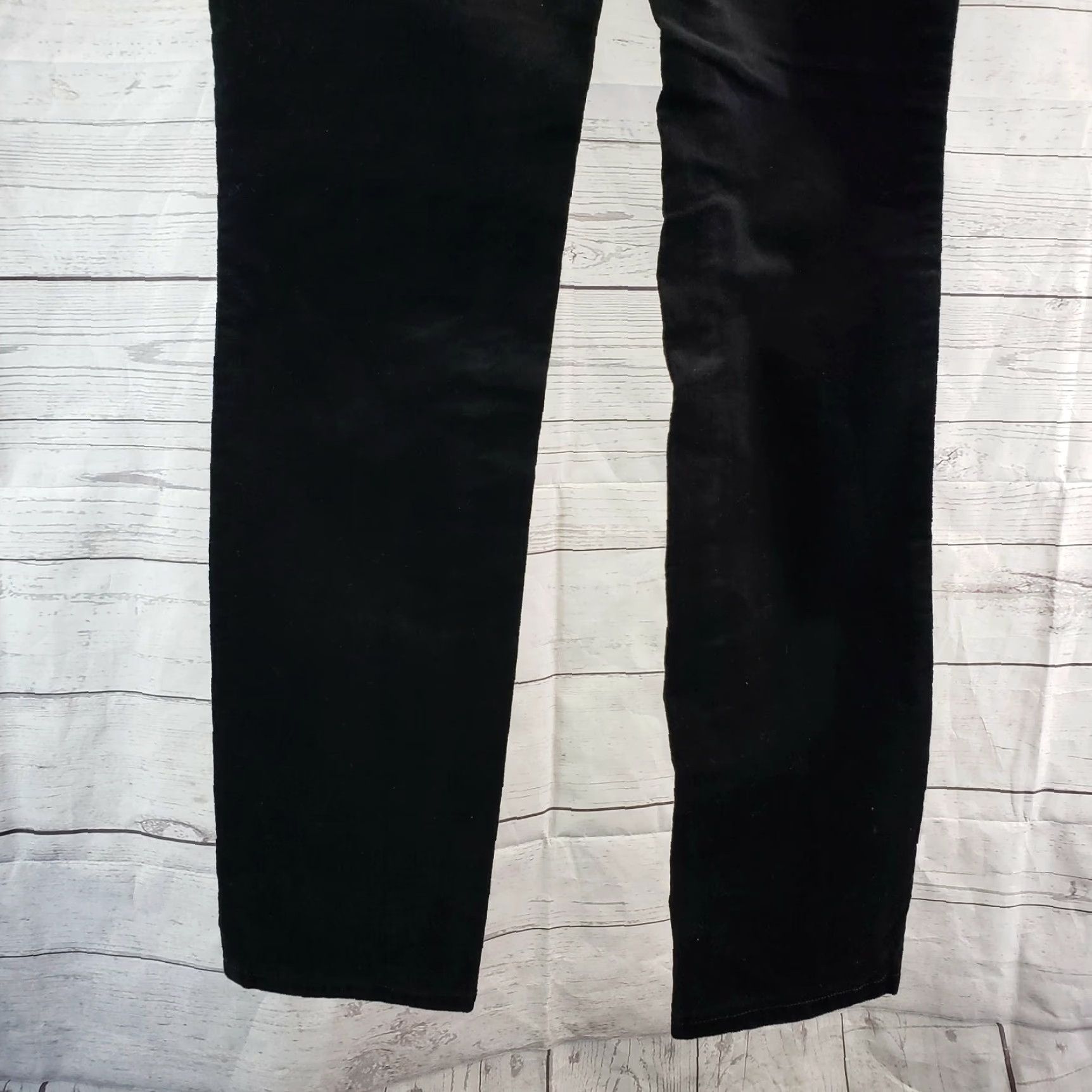 Loft Ann Taylor LOFT Womens Pants Sz 24 Velvet Skinny Black Mid Rise Cotton Blend Size 42" / US 20 - 5 Thumbnail