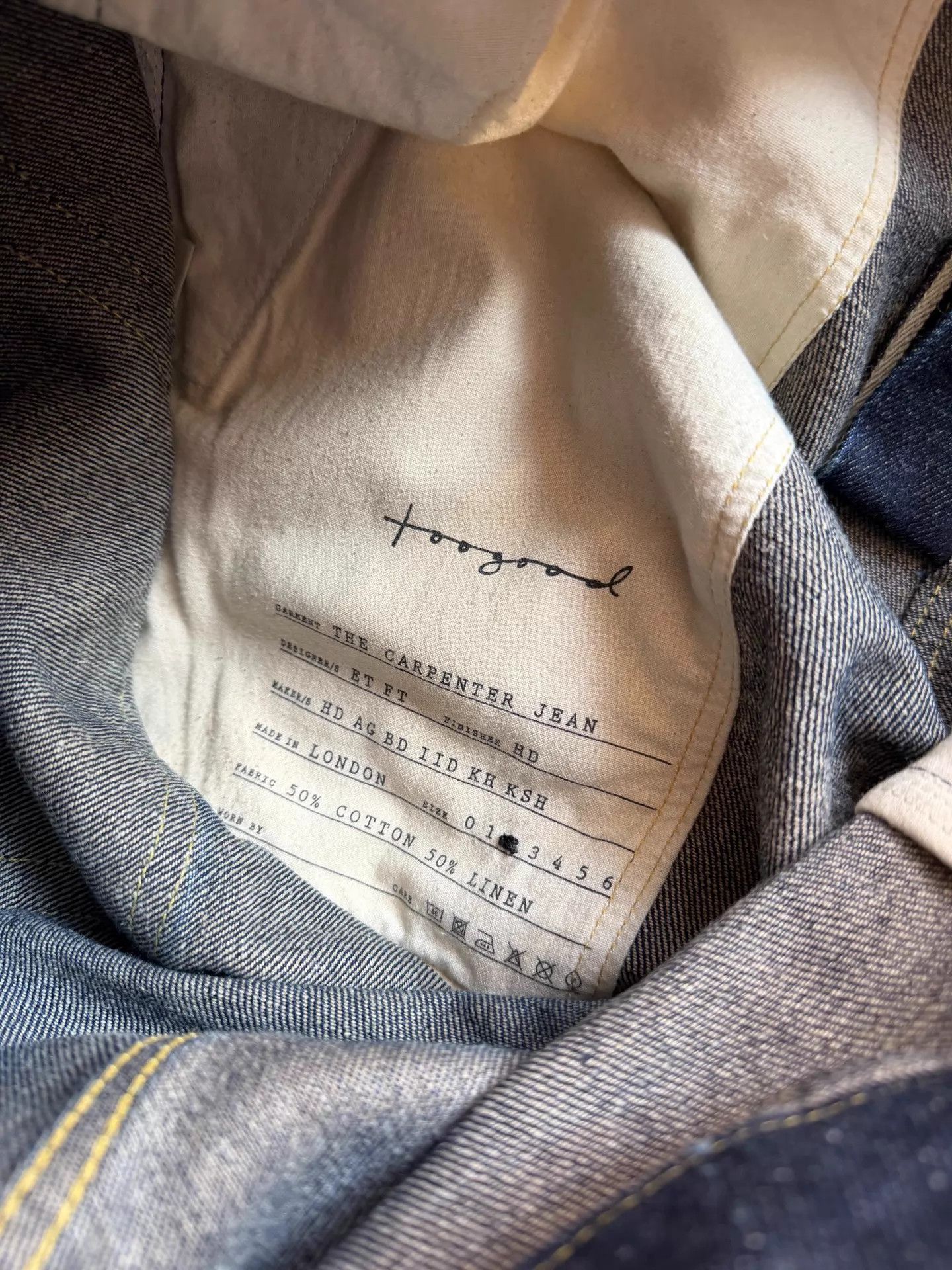 Toogood Toogood Worn Super Heavyweight Wide Leg Jeans 2 London Size 26" / US 2 / IT 38 - 5 Thumbnail
