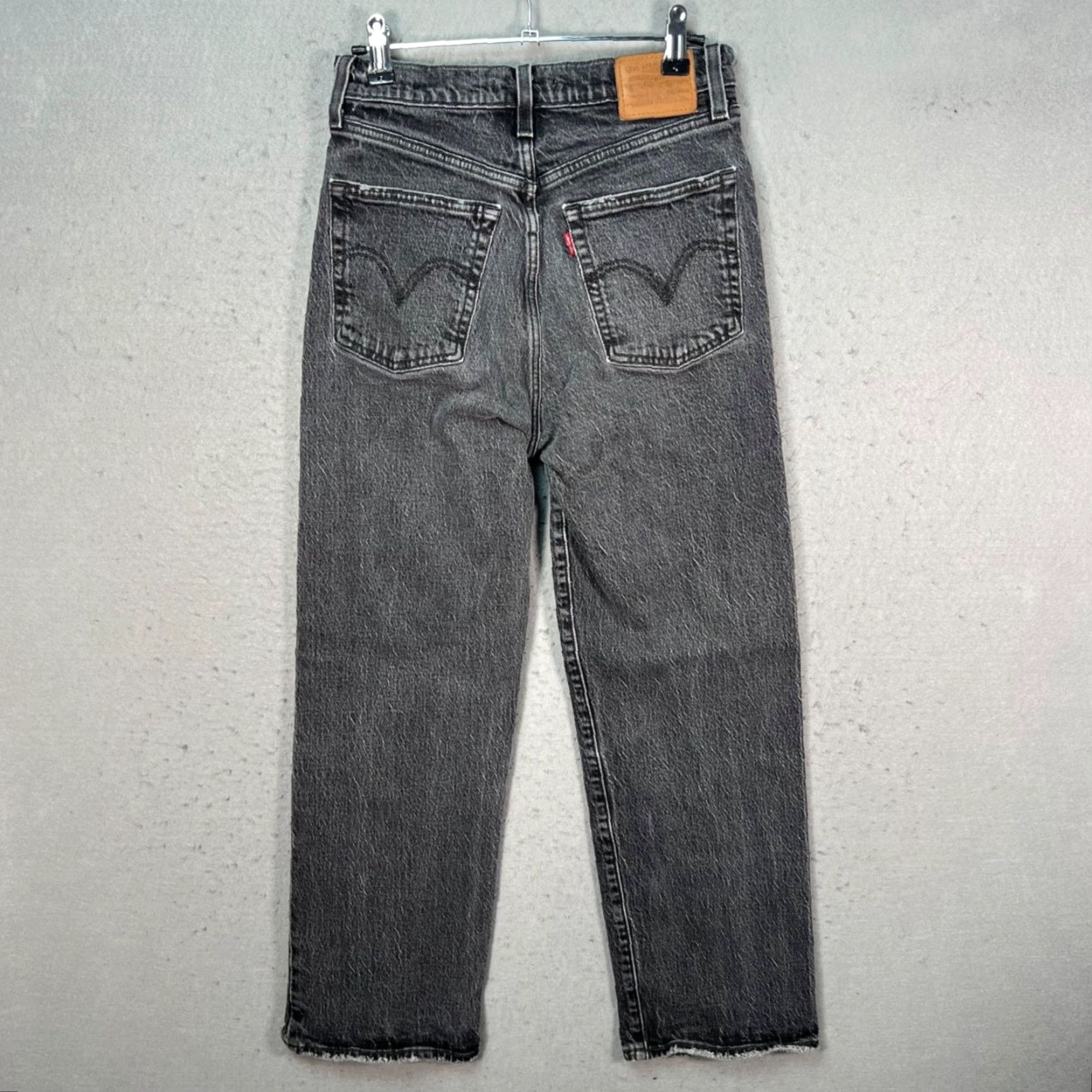 Levi's Levis Womens Jeans 27 Straight High Rise Black Wash Denim 5-Pocket Regular Vintage: No Size 27" / US 4 / IT 40 - 2 Thumbnail