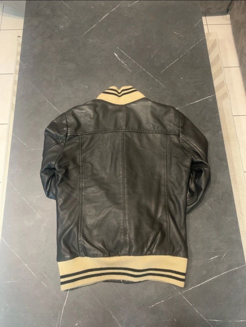 Vintage Vintage Reversible Black Leather Varsity Jacket #87 XS Size US XS / EU 42 / 0 - 2 Thumbnail