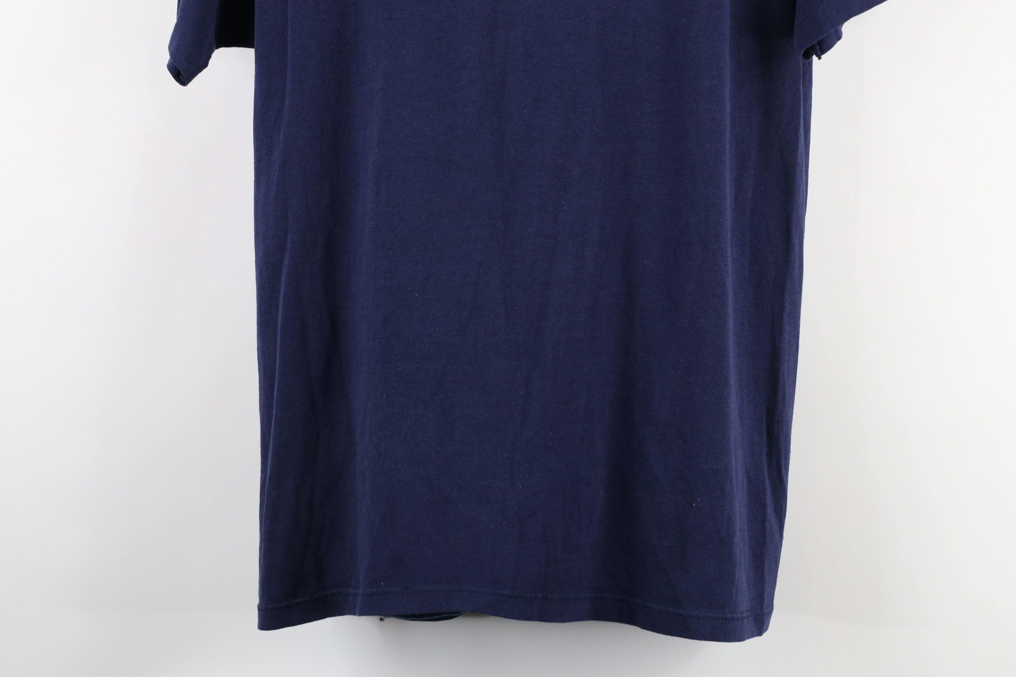 Vintage Vintage 90s Streetwear Blank Thin Pocket T-Shirt Blue USA Size US M / EU 48-50 / 2 - 13 Thumbnail