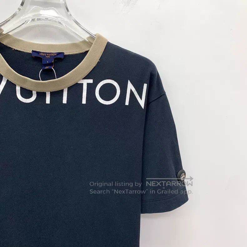 Louis Vuitton Louis Vuitton Black logo monogrammed cotton crewneck T-shi Size US L / EU 52-54 / 3 - 3 Thumbnail