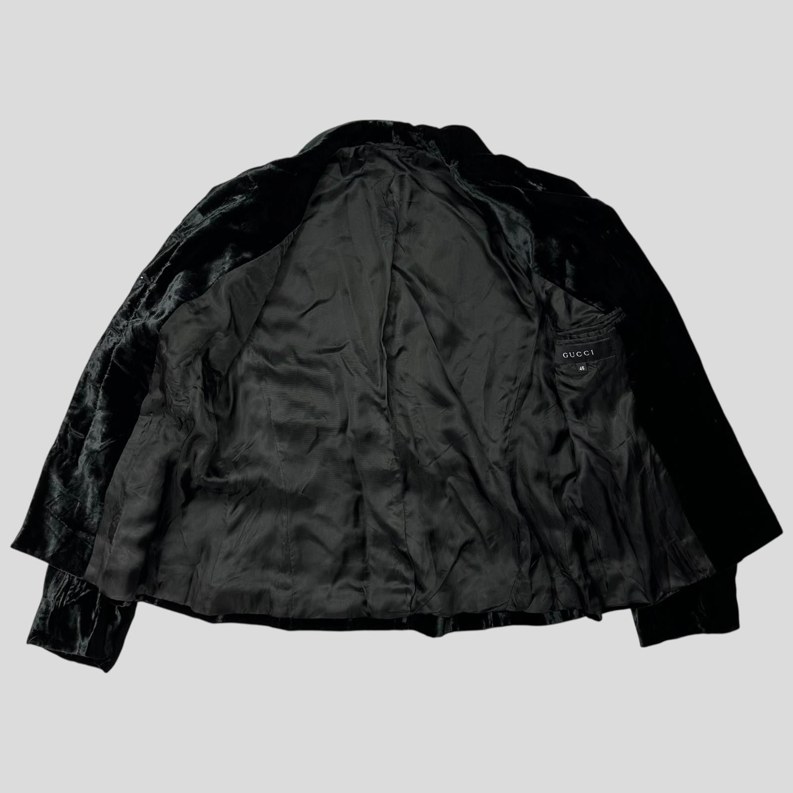Gucci Gucci by Tom Ford 1999 Velour Velvet Runway Jacket - IT46 Size M / US 6-8 / IT 42-44 - 6 Thumbnail