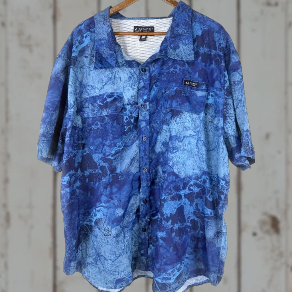 Realtree Realtree Fishing Blue Button Up Men’s Size XXL India Size US XXL / EU 58 / 5 - 1 Thumbnail