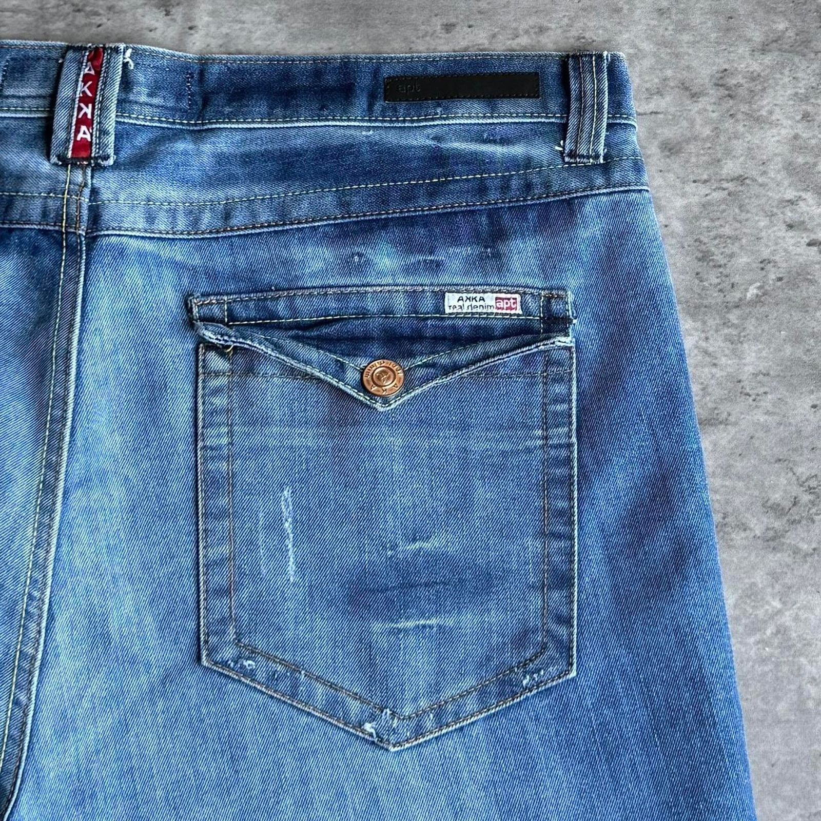 Japanese Brand × Vintage Vintage Y2K Baggy Wide Leg Skater Grunge Cyber Denim Jeans Size US 38 / EU 54 - 3 Thumbnail