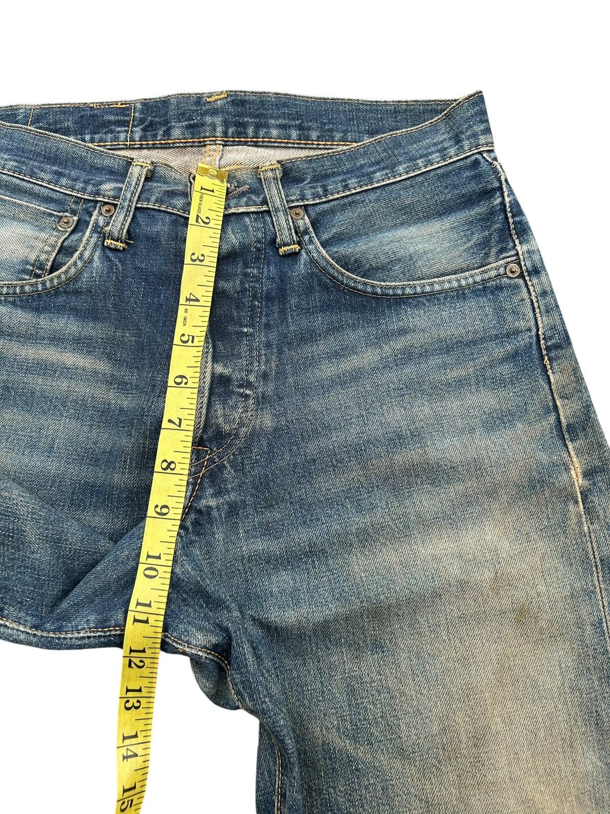 Edwin × Kapital × Vintage Vintage Edwin Selvedge Distressed Mud Wash Rusty Short Denim Size US 29 - 10 Thumbnail