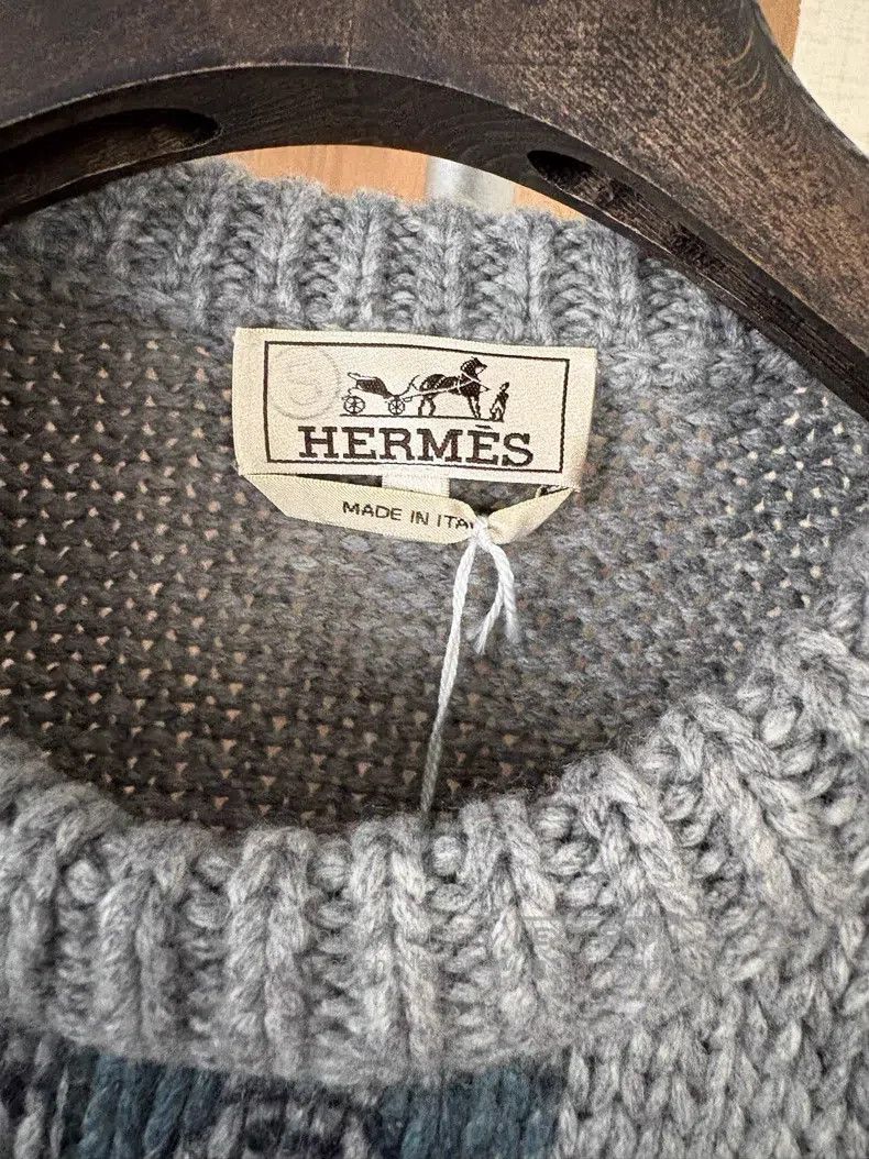Hermes Hermes Autumn-Winter Men's Chunky Knit Sweater Size US L / EU 52-54 / 3 - 4 Thumbnail