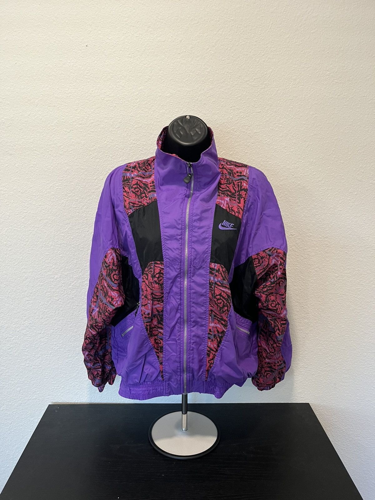 Nike × Vintage Vintage 90s Nike windbreaker jacket Size S / US 4 / IT 40 - 1 Thumbnail