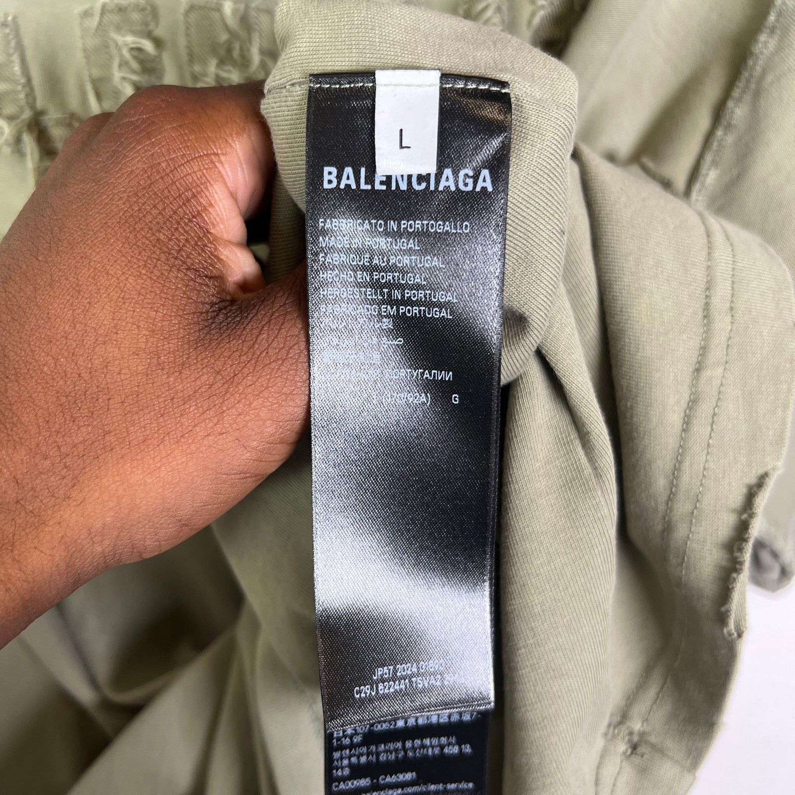 Balenciaga Balenciaga Inside Out Distressed Logo T-Shirt Size US L / EU 52-54 / 3 - 6 Thumbnail