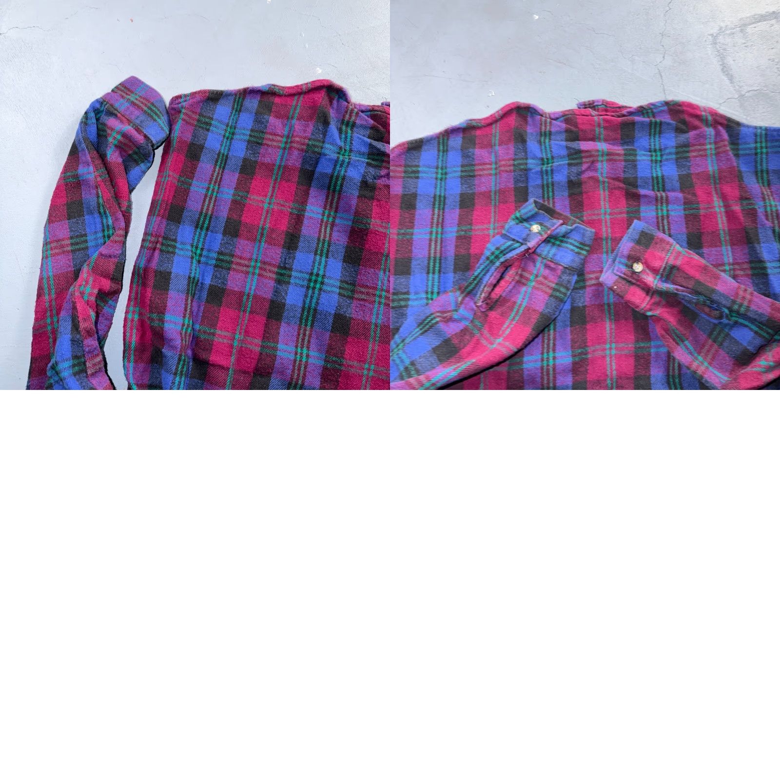 Vintage VTG Five Brother Shirt Mens XL Shadow Plaid Flannel USA Red Blue 1980s 80s Size US XL / EU 56 / 4 - 8 Thumbnail