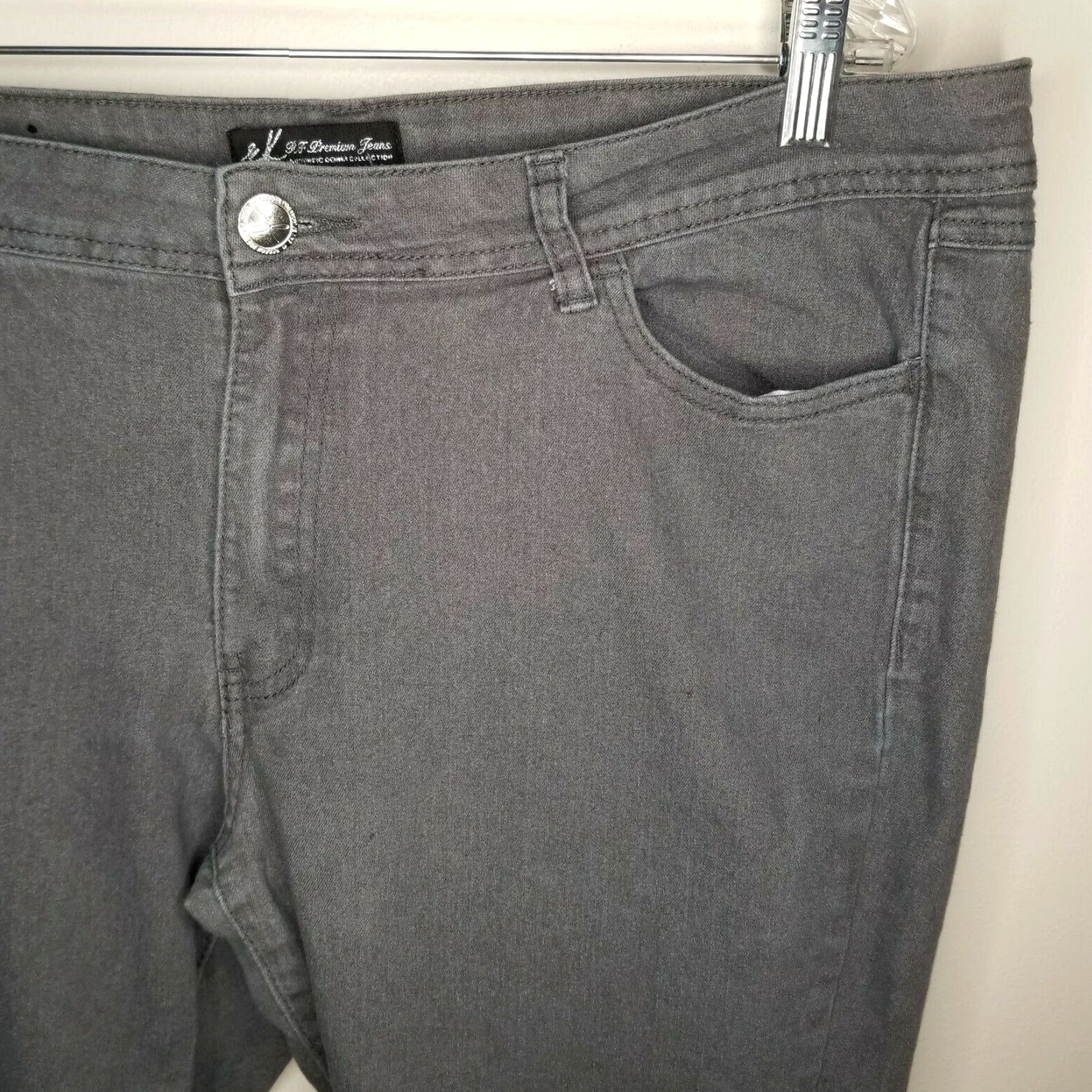 Denime RF Premium Jeans Straight Denim Pants Womens Size 17 Gray Regular Fit Bleached Spots Photos Included Size 38" / US 16 / IT 52 - 2 Thumbnail